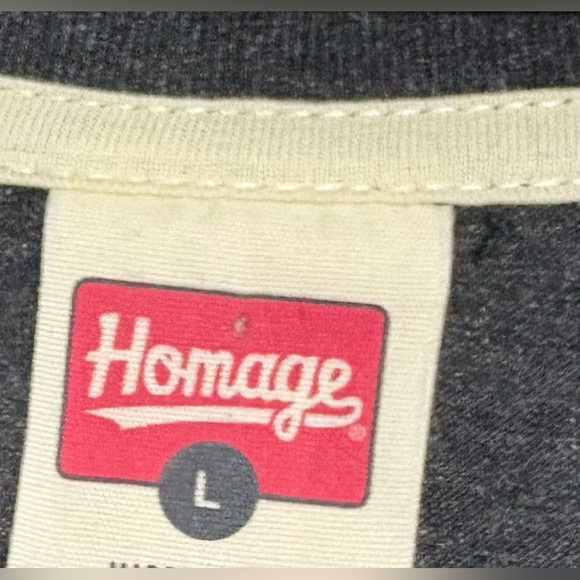 HOMAGE Black and Cream T-Shirt - Picture 2 of 3
